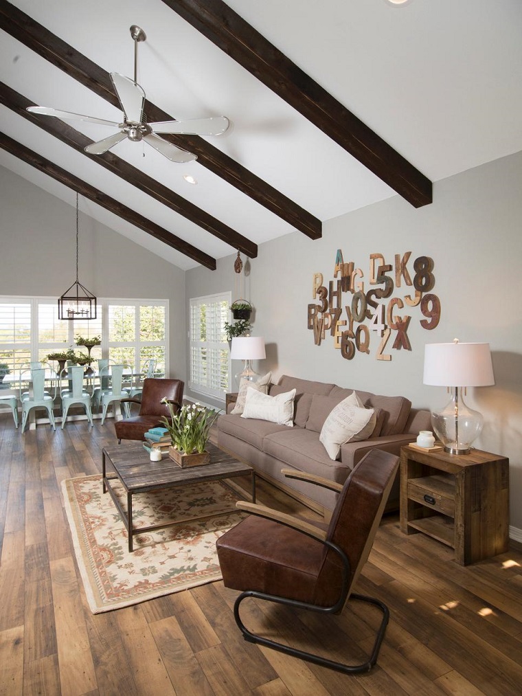 Salones rusticos: 50 ideas perfectas para casas de campo Imagenes de living comedor rusticos