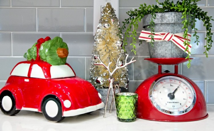 Cocinas navidad y decoración en 50 ideas creativas únicas. Cocina Salon creativo