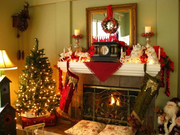 Calcetines navideños para decorar el hogar 50 ideas