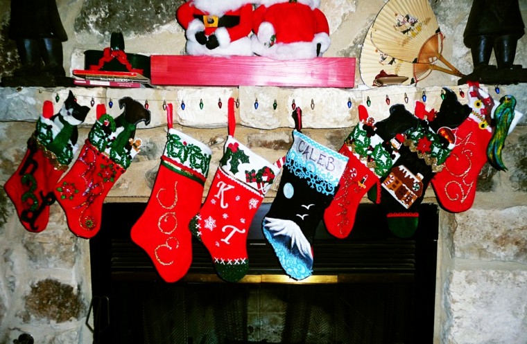 Calcetines navideños para decorar el hogar 50 ideas