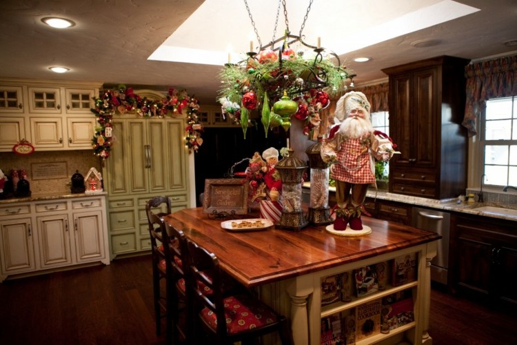 Cocinas navidad y decoración en 50 ideas creativas únicas. Cocina Salon creativo