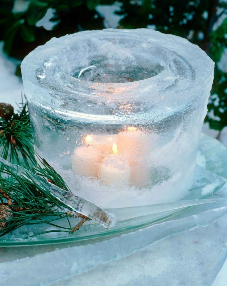 Decoracion navidad hielo para decorar el jardÃn