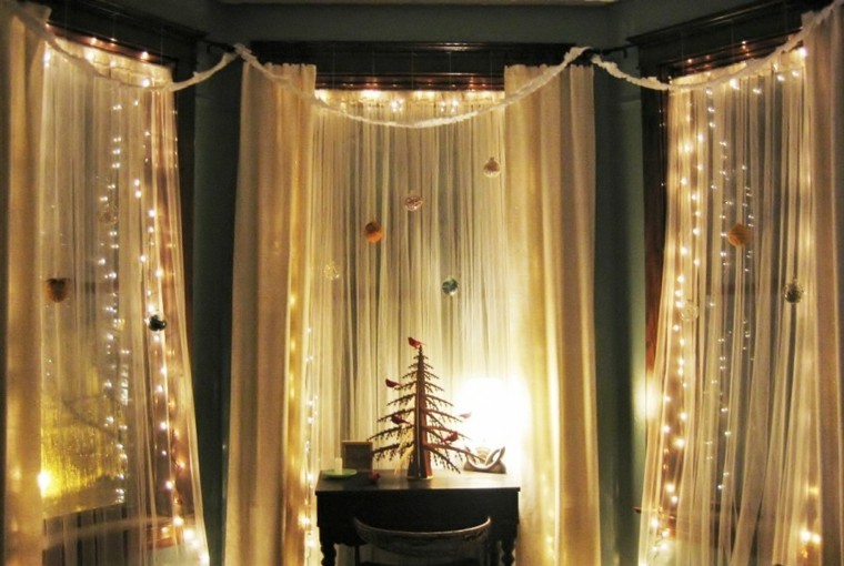 Decoracion navideña ventanas con adornos preciosos