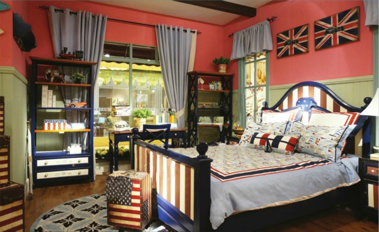 Dormitorio juvenil ideas originales para tu chico Real madrid en graffiti en paredes de habitación