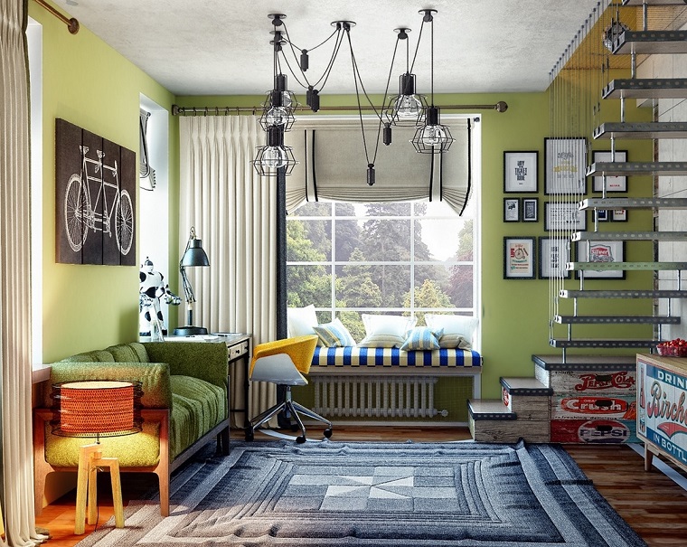 Dormitorio juvenil ideas originales para tu chico Real madrid en graffiti en paredes de habitación