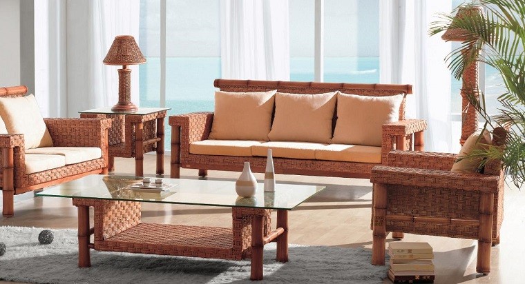 Muebles mimbre dentro y fuera de la casa moderna Muebles esquineros para sala