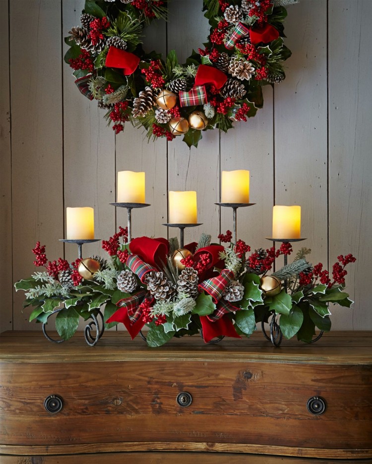 Navidad decoracion de aire rústico para fiestas diferentes. Mesas de centro de madera para sala rusticas