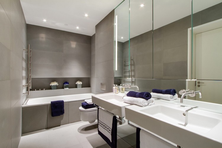 Lamparas techo para cuartos baño ~ dikidu.com Lampara techo gris rojo