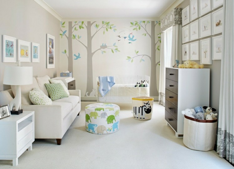 Color blanco en habitaciones de bebés, ideas deslumbrantes.
