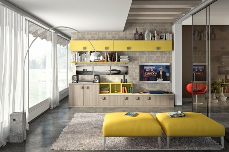Estanterias modulares para salones modernos 38 ideas