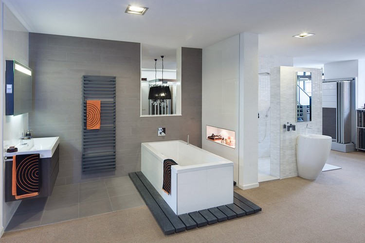 Lamparas colgantes para baño ~ dikidu.com Lampara techo gris rojo