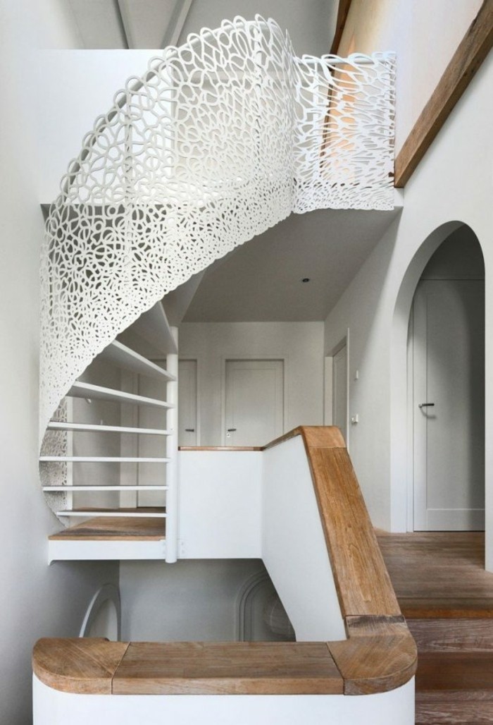 Escaleras de madera, aluminio, cristal 101 ideas
