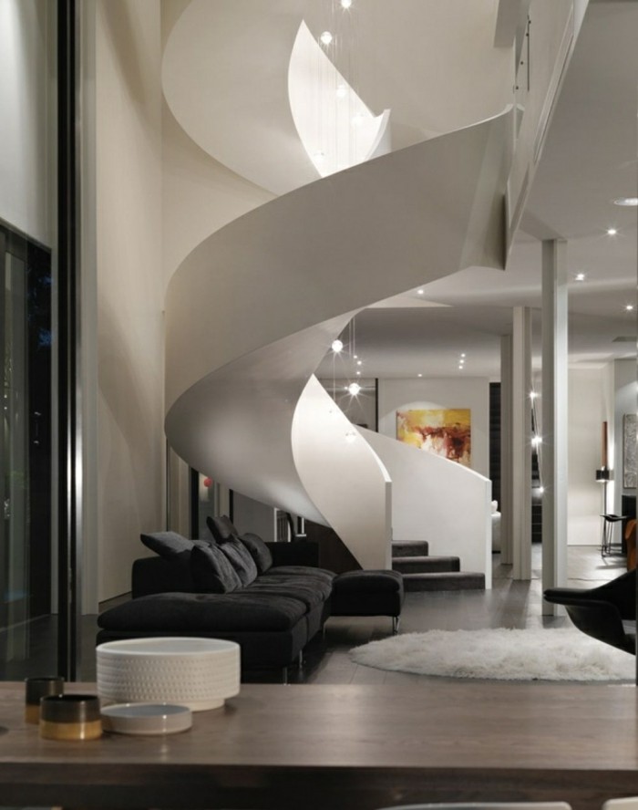 Escaleras de madera, aluminio, cristal 101 ideas Creativo De Escalera Concreto