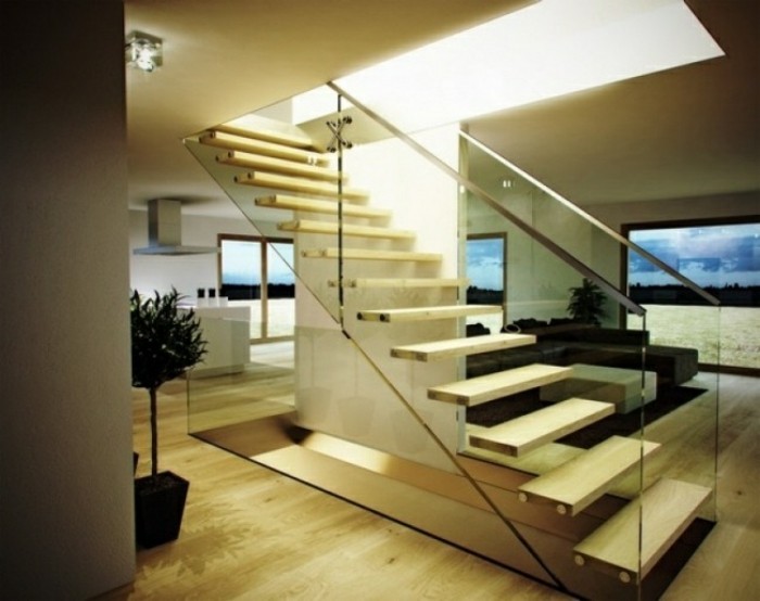 Escaleras de madera, aluminio, cristal 101 ideas