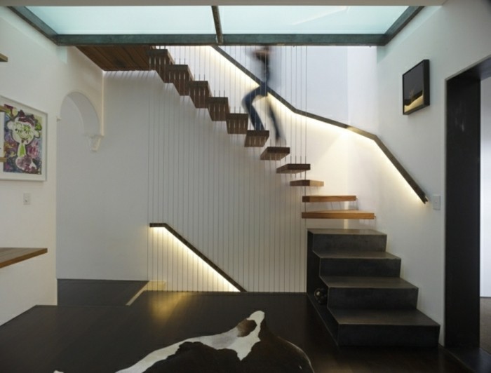 Escaleras de madera, aluminio, cristal 101 ideas Creativo De Escalera Concreto