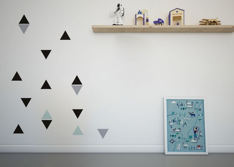estupenda decoración con triangulos estupenda decoración triangulos paredes