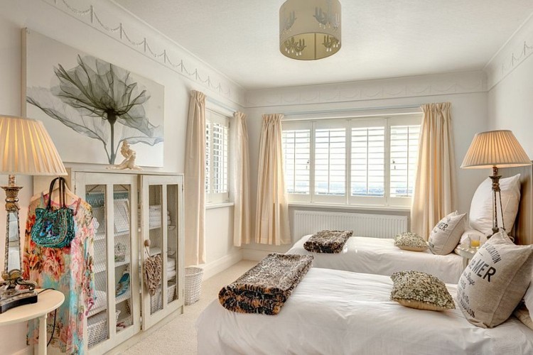 Estilo shabby chic en el dormitorio 50 ideas Habitaciones de dos camas