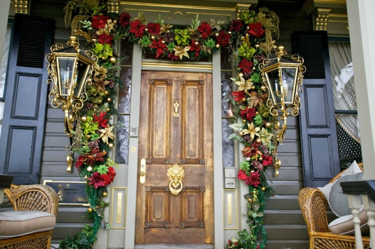 Imagenes navideñas, decorando exteriores para las fiestas. Balcón Navideño diseño