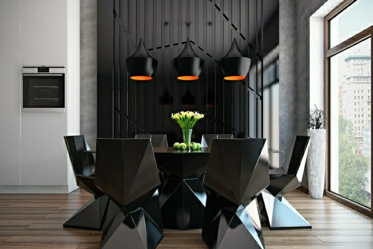 Muebles de comedor de colores oscuros 50 ideas Comedores muebles