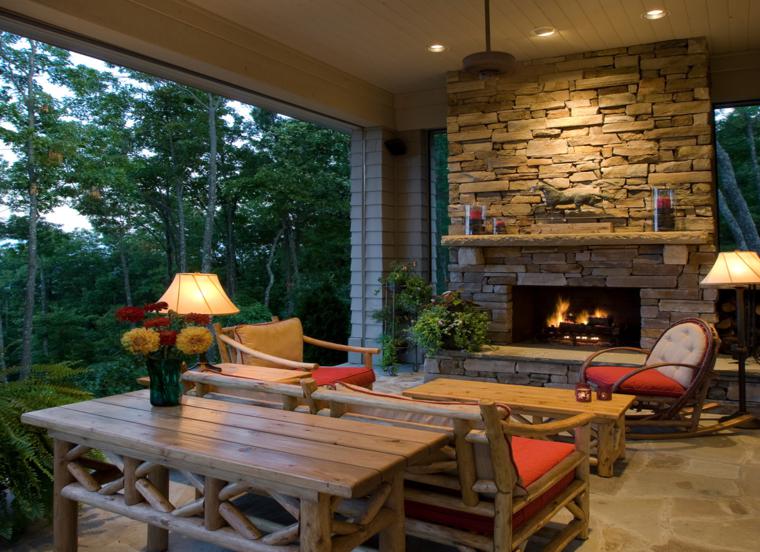 Chimeneas rusticas modernizadas 38 modelos geniales