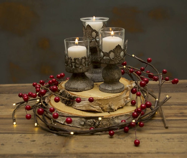 Centros de navidad con velas 50 ideas geniales Candelabros Herreria Ideas De