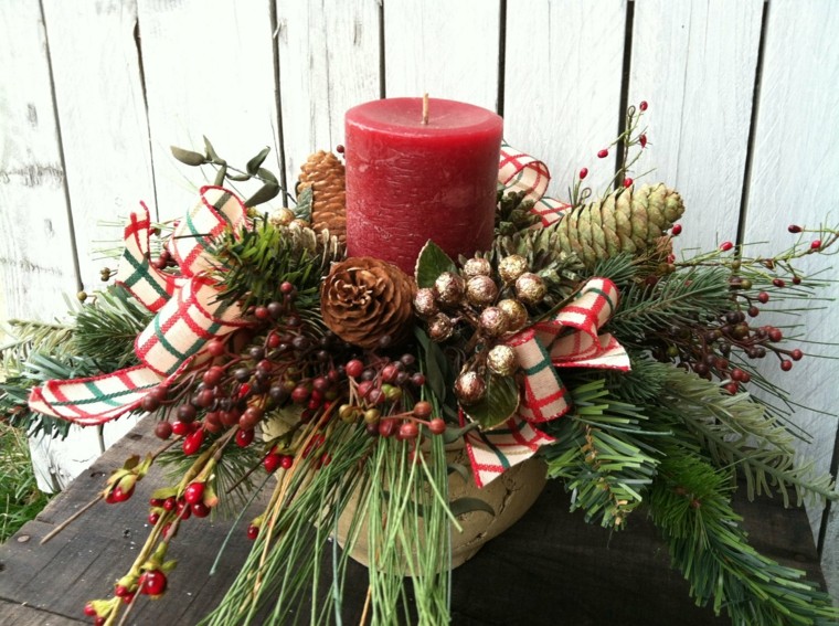 Centros de navidad con velas 50 ideas geniales Candelabros Herreria Ideas De