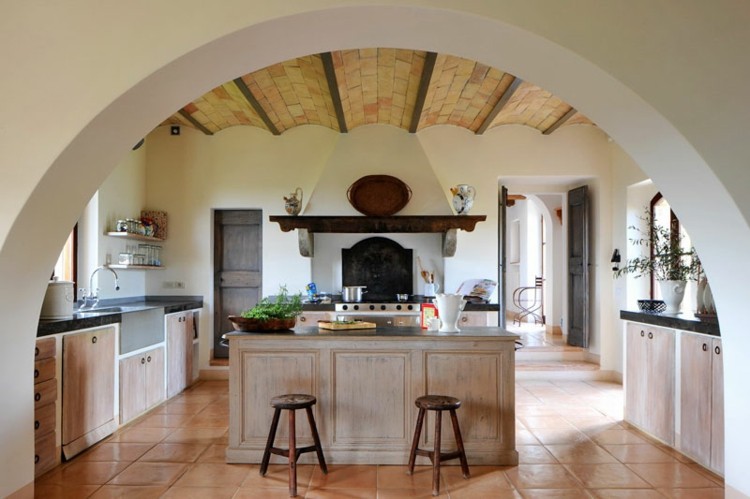 Decoracion rustica, interiores cálidos de acentos naturales ... Cocinas de arco