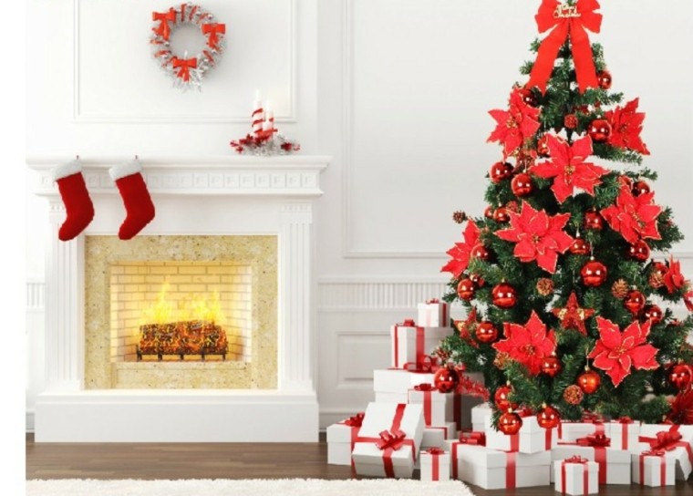 Chimenea navideña - cincuenta ideas para su decoración