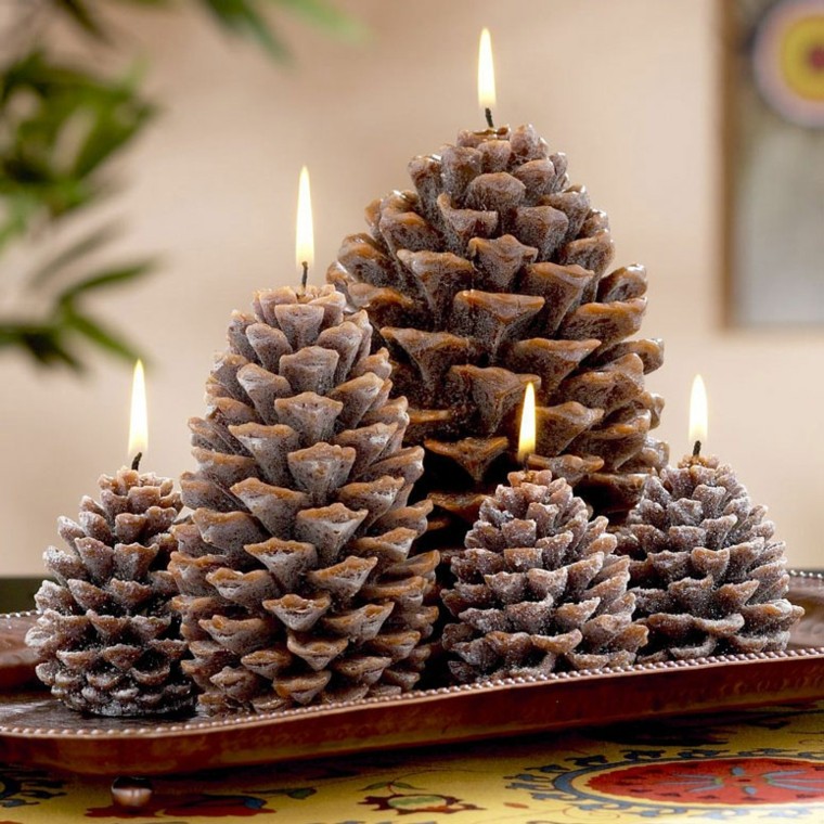 Centros de navidad con velas 50 ideas geniales Candelabros Herreria Ideas De