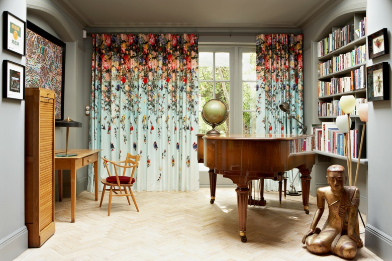 Cortinas de sala y comedor colores y estampados Comedores en color turquesa