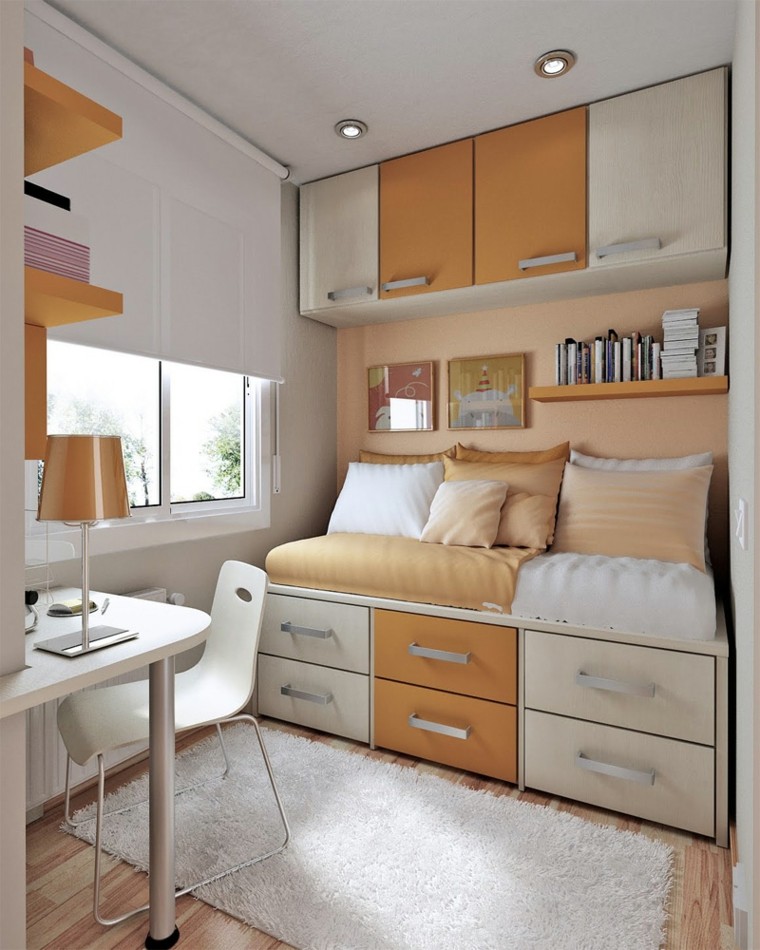 Ideas de decoracion para dormitorios pequeños 38 fotos