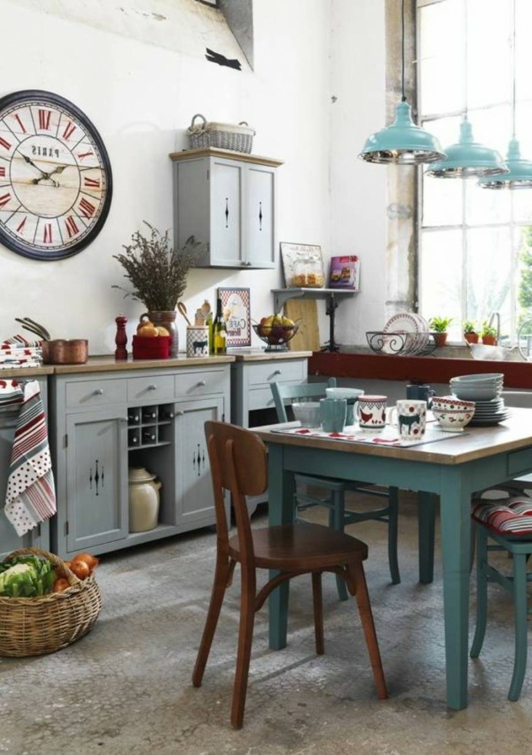Decoración de cocinas rústicas 50 ideas originales Diseño muebles cocina con repisa