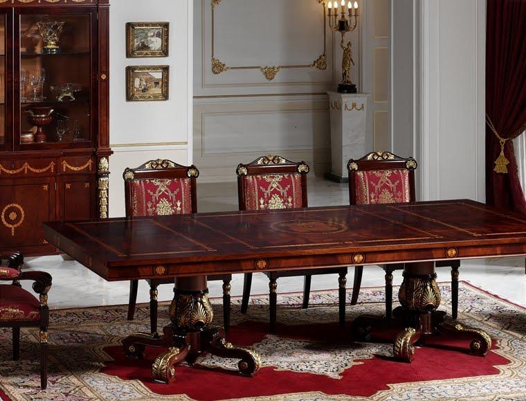 Muebles estilo colonial interiores elegantes con madera Imagenes de comedores de madera