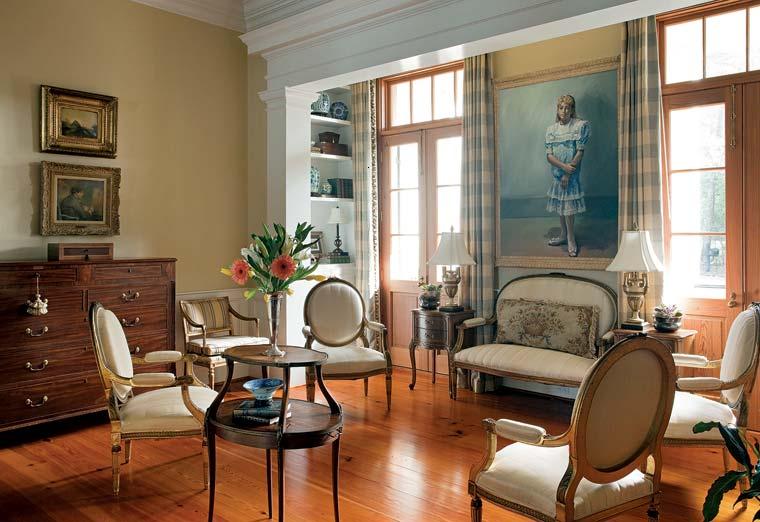 Muebles estilo colonial interiores elegantes con madera