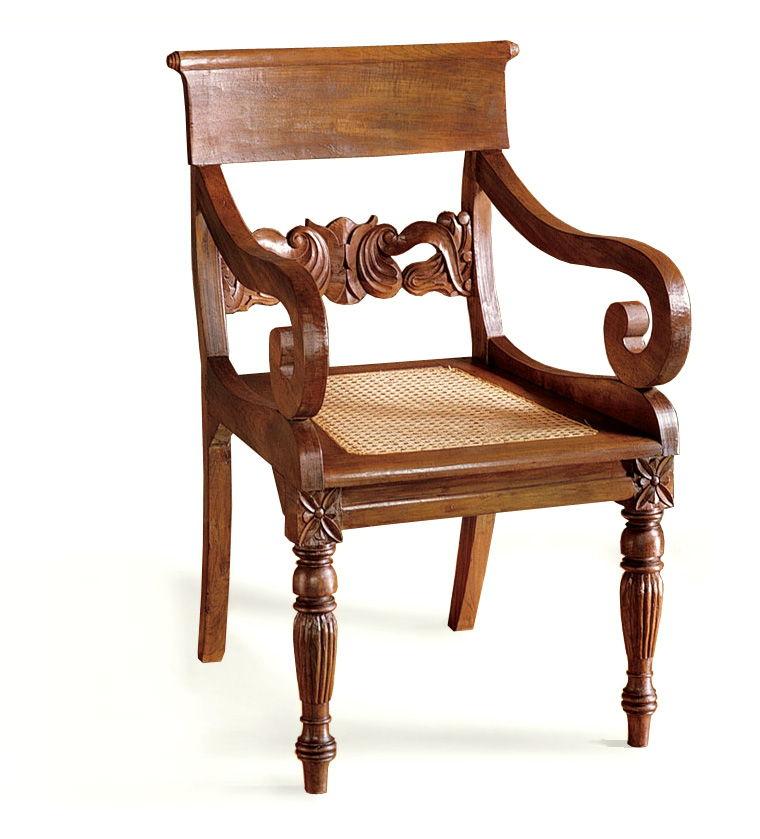 Muebles estilo colonial interiores elegantes con madera Sillas de madera para comedor clasicas
