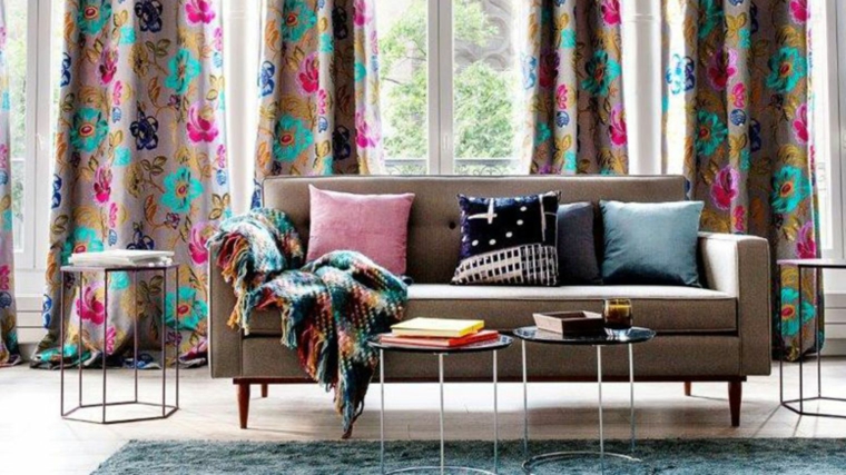 Decoracion cortinas salon los 50 diseños más modernos Cortinaas modernas