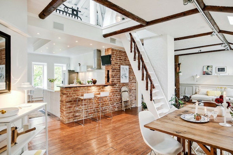 Maderas rusticas para decorar interiores 38 ideas. Mesas de comedor de madera rustica