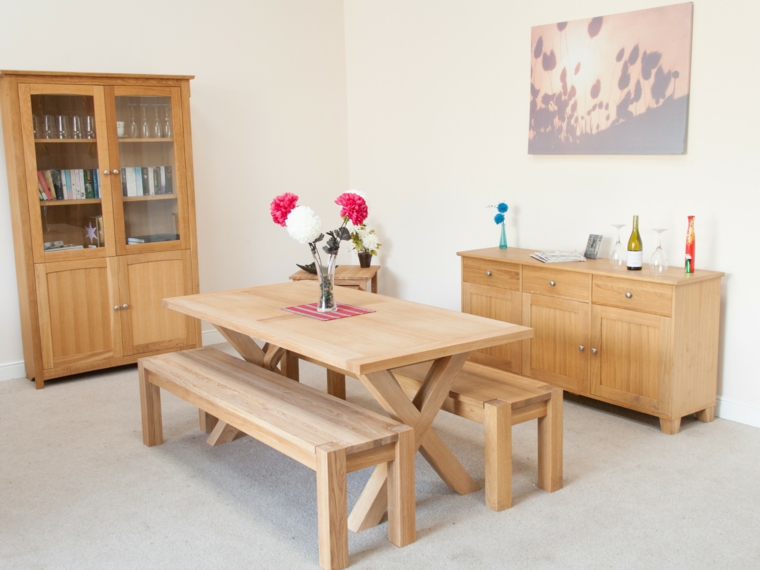 Mesas de comedor modernas de madera maciza 50 ideas.