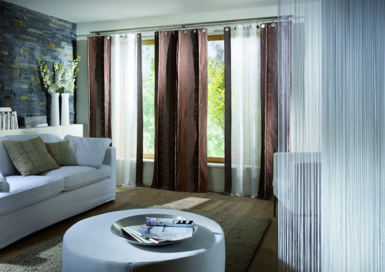 Decoracion cortinas salon los 50 diseños más modernos Cortinaas modernas