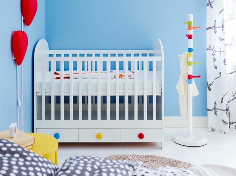 Cunas para bebes 75 opciones para el recién nacido Habitacion para gemelos azul