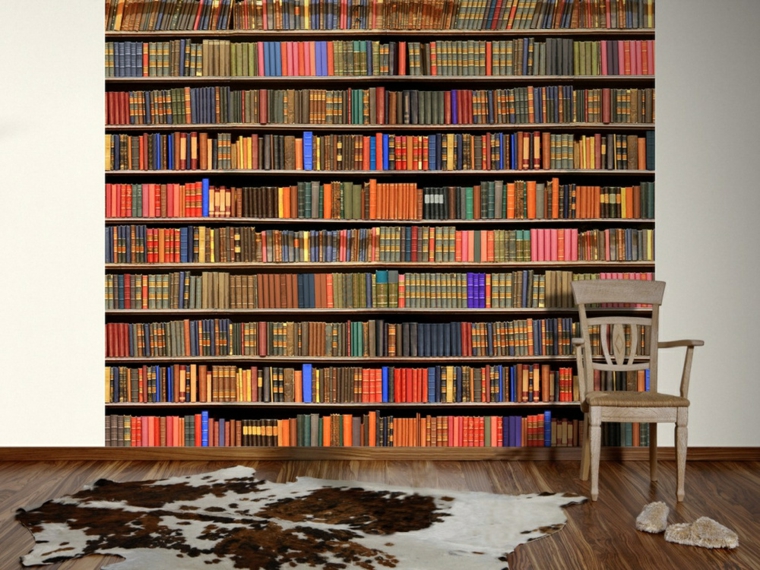 Bibliotecas grandes para salas de estar modernas
