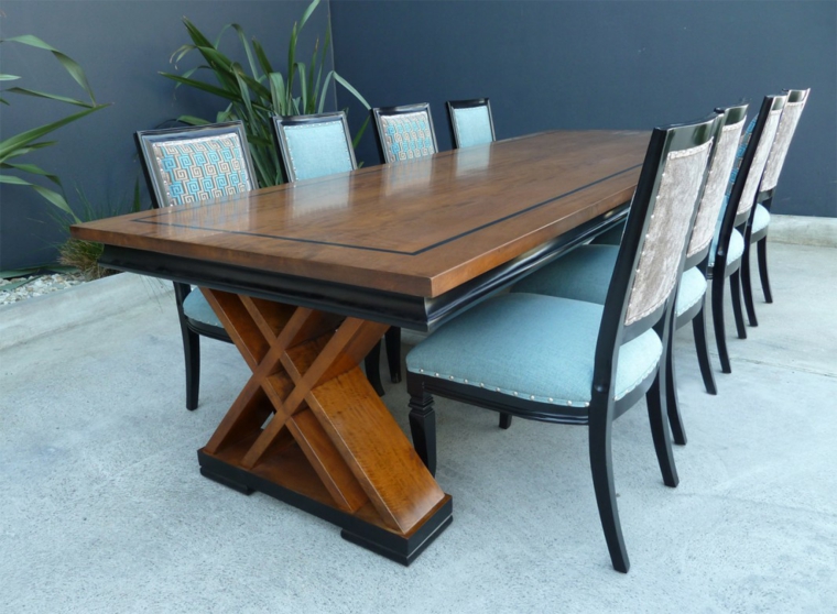 Mesas de comedor modernas de madera maciza 50 ideas.