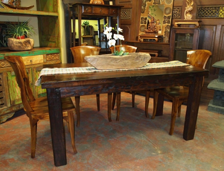 Mesas de comedor modernas de madera maciza 50 ideas.