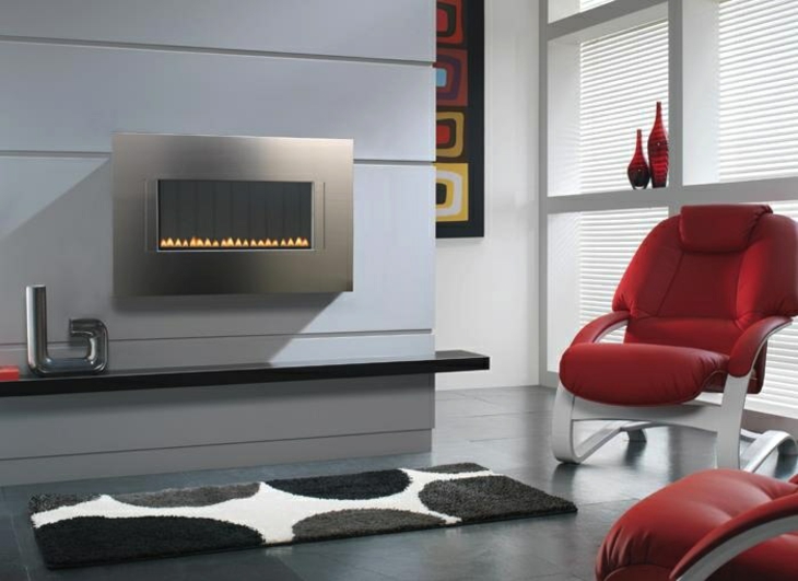 Decoracion salones con chimenea en ambientes acogedores