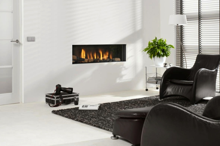 Decoracion salones con chimenea en ambientes acogedores