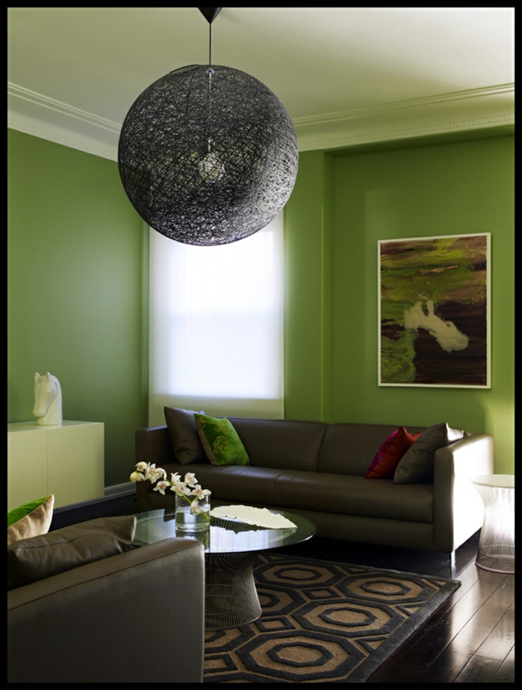 Color verde para la decoración de interiores 25 diseños