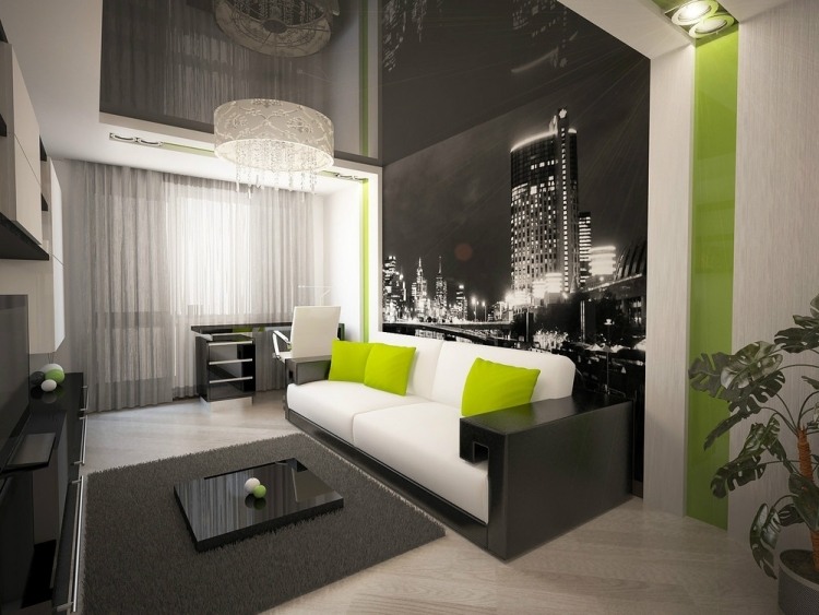 Wohnung einrichten wohnideen schwarz weis ? modernise.info ...