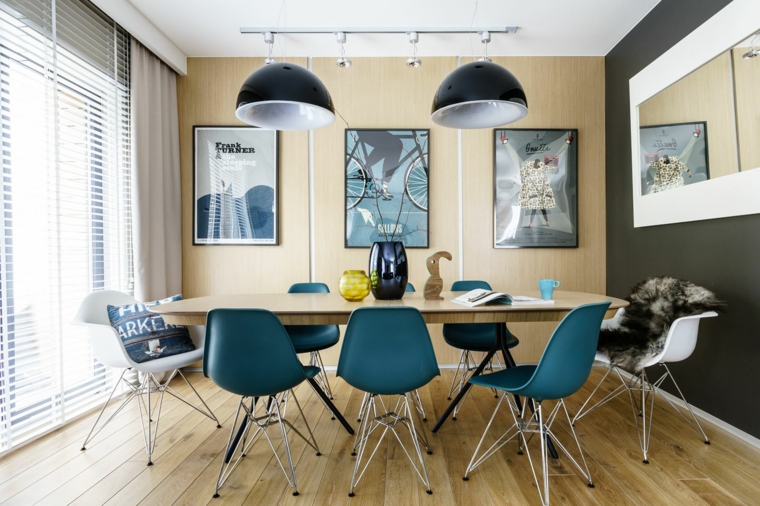 Comedores de estilo escandinavo setenta y cinco imágenes Comedores en color turquesa