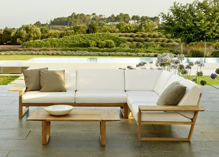 Sofas jardin los 50 mejores modelos de esta temporada Sofas madera