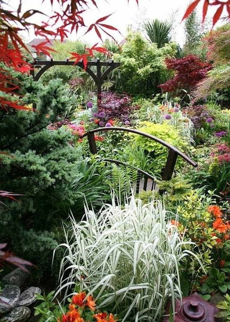 Puente en el jardín - cincuenta y nueve ideas para exteriores
